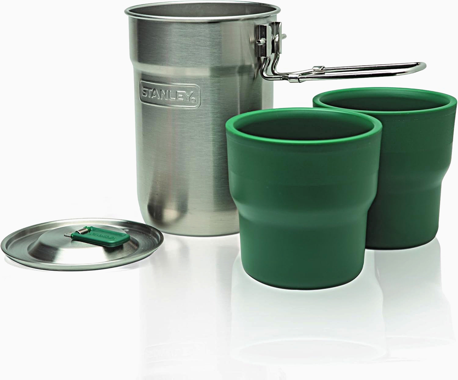 Stanley Adventure Nesting Two Cup Camp Cook Set stainless steel pot with two cups